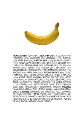 ingredients of a banana SPANISH