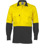 DNC Workwear HiVis 3 Way Cool-Breeze Cotton L/S Shirt 3938