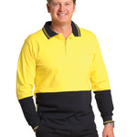 SW36 Cotton Jersey two tone Long Sleeve Safety Polo
