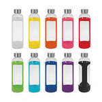 Premium Glass 600ml Water Bottle with silicone case